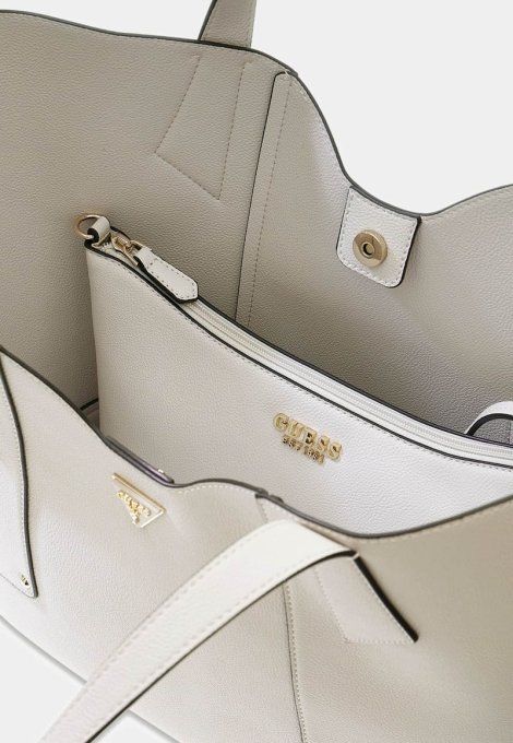 GUESS Grand Sac cabas porté épaule couleur pierre 2 en 1