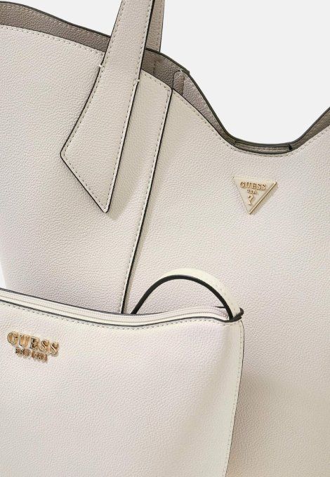 GUESS Grand Sac cabas porté épaule couleur pierre 2 en 1