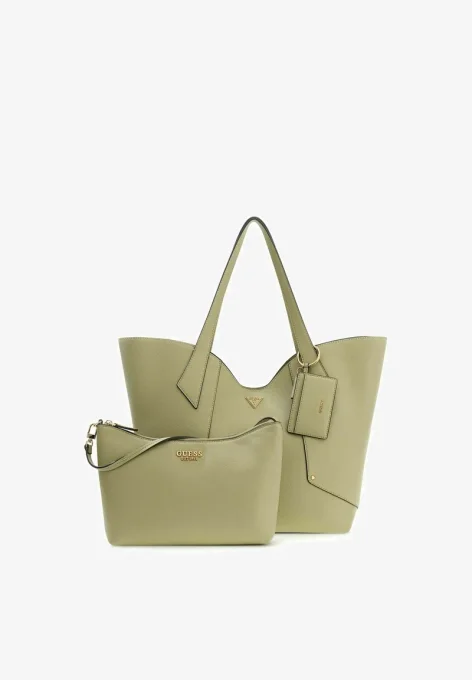 GUESS Grand Sac cabas porté épaule vert 2 en 1