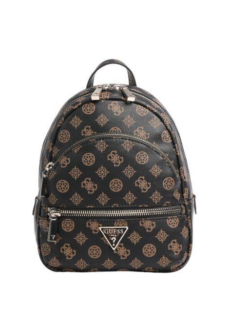 Guess Sac à dos Manhattan pour femme, logo moka