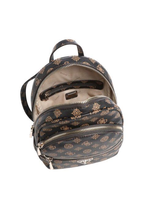 Guess Sac à dos Manhattan pour femme, logo moka