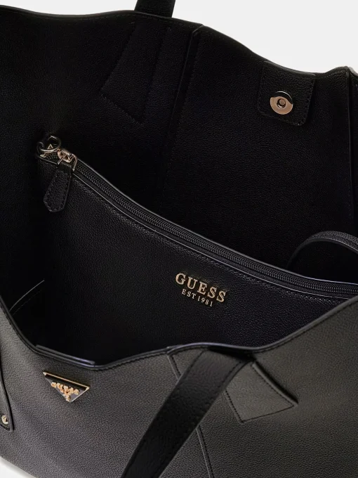 GUESS Grand Sac cabas porté épaule Noir 